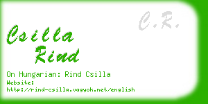 csilla rind business card